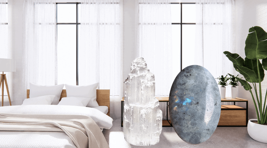 Where to Place Crystals in Your Home 4 selenite and moonstone