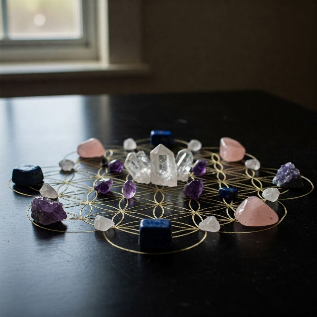 Home 7 Crystal Grid healing stones